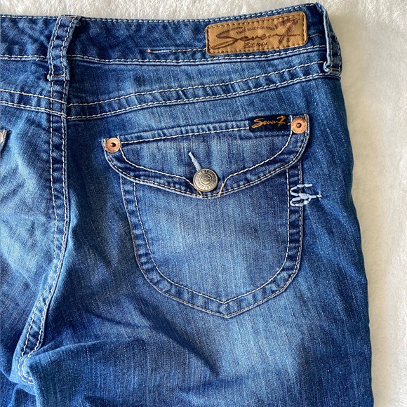 Seven7 Denim Mid-Rise Cropped Capri Jeans - Size 12 - Picture 9 of 12